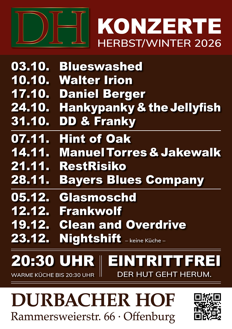 Konzerte Herbst/Winter 2026
